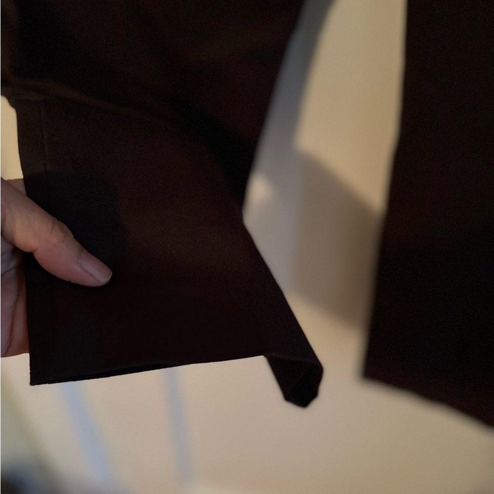 ANN TAYLOR Lindsay Dress Pants Womens Sz 4 Chocolate/ Dark Brown Straight Ankle - Picture 3 of 12